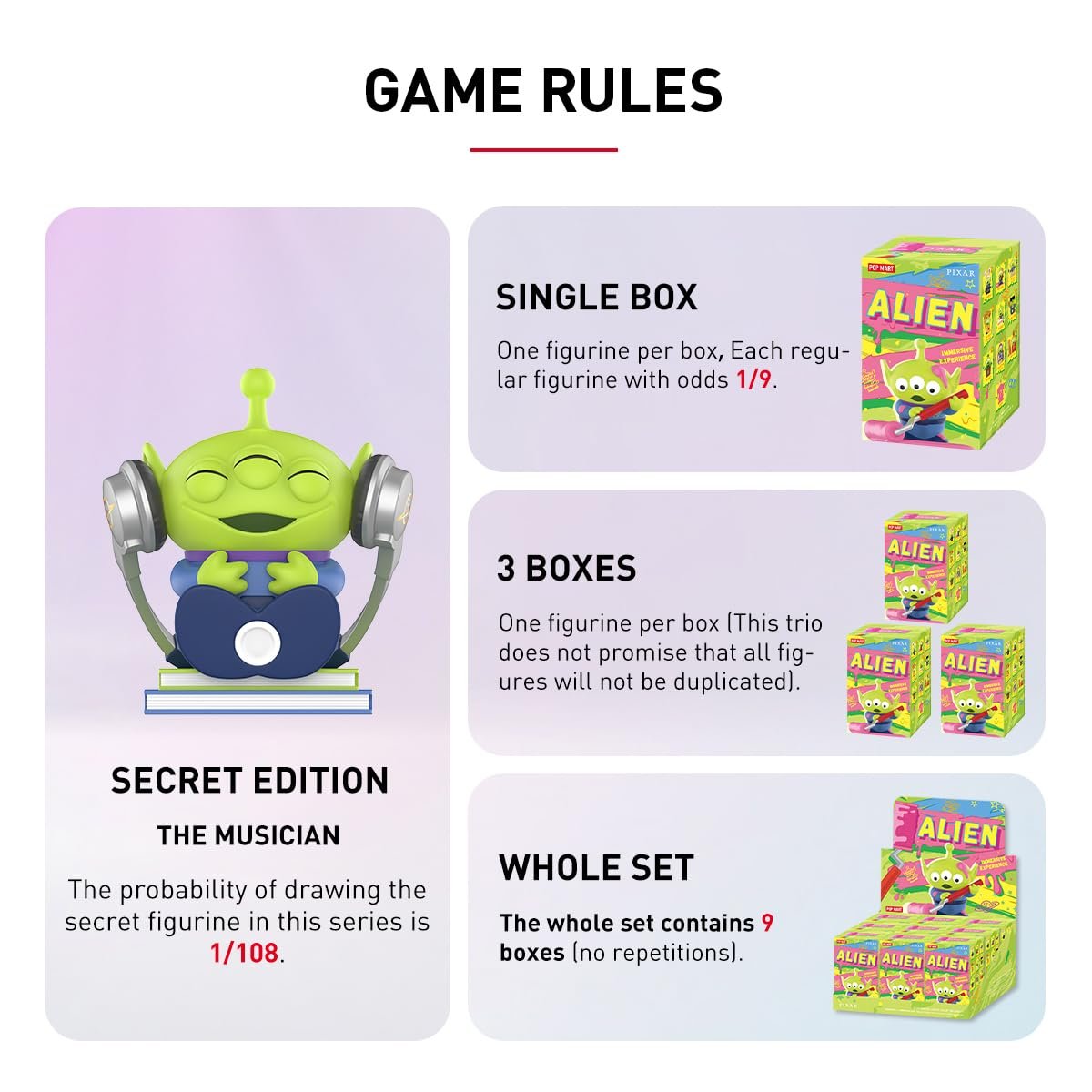 Фигурки POP MART Disney Alien Immersive Experience 9 шт (случайные фигурки)., фото №5