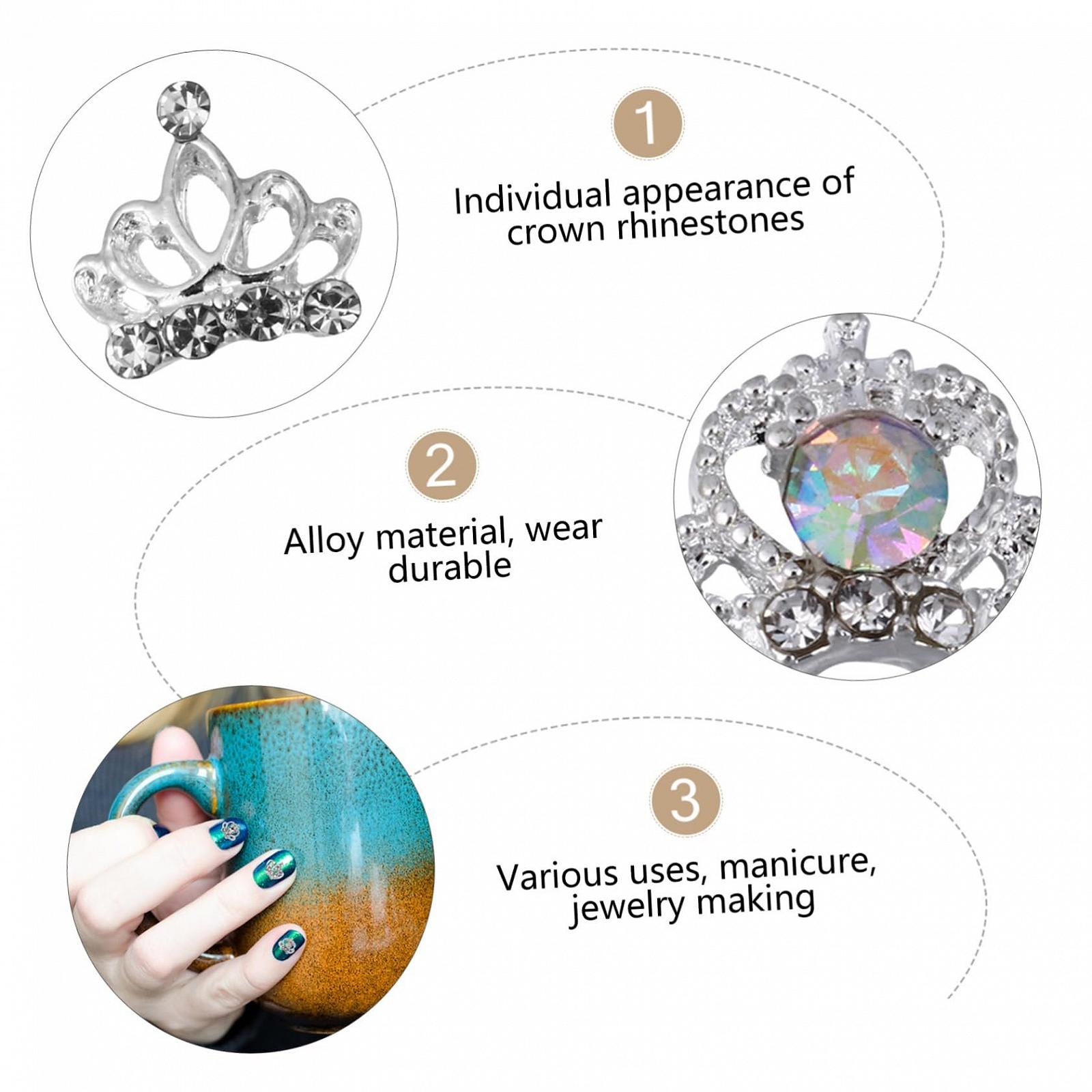 Украшения для ногтей Металл Корона 100 шт., фото №5