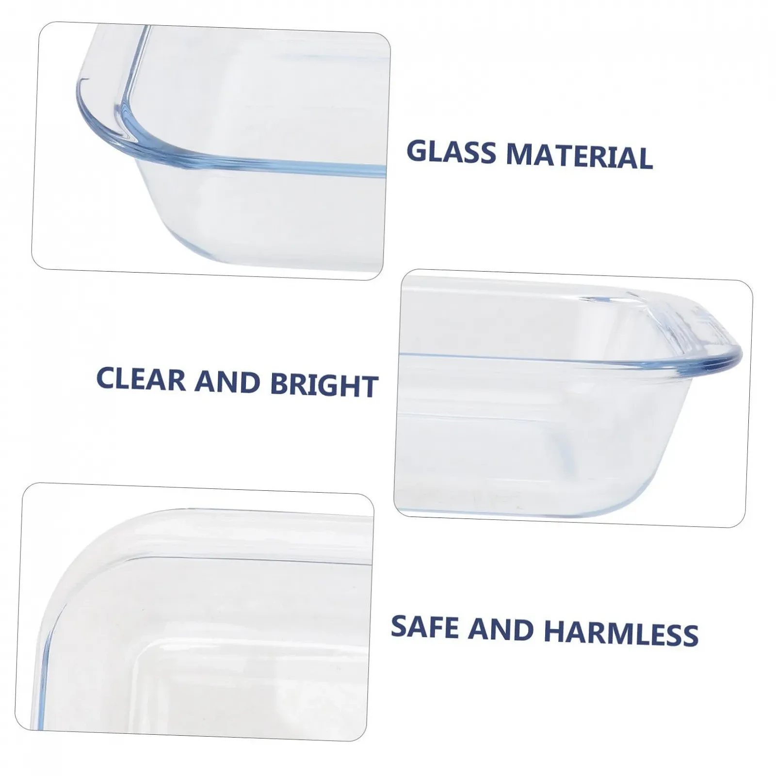 Форма для запікання Sosoport термостійка квадратна скляна, фото №9