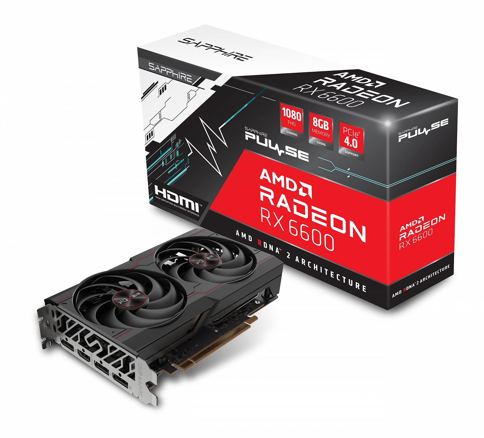 Відеокарта Sapphire Pulse AMD Radeon RX 6600 Gaming 8GB GDDR6 AMD RDNA 2, фото №1