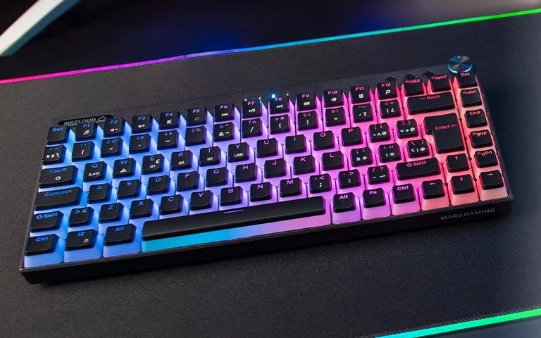Ігрова бездротова клавіатура Mars Gaming Mkcloud / Механічна / Outemu Brown Switch / RGB підсвітка / UKR / Black, фото №3