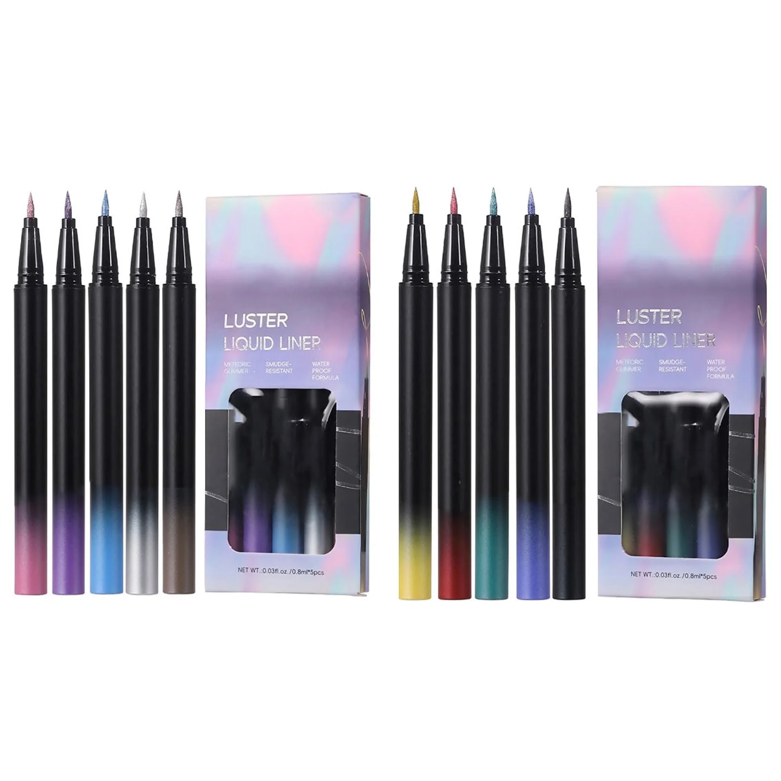 Набір рідких підводок для очей з блискітками водостійка, фото №6