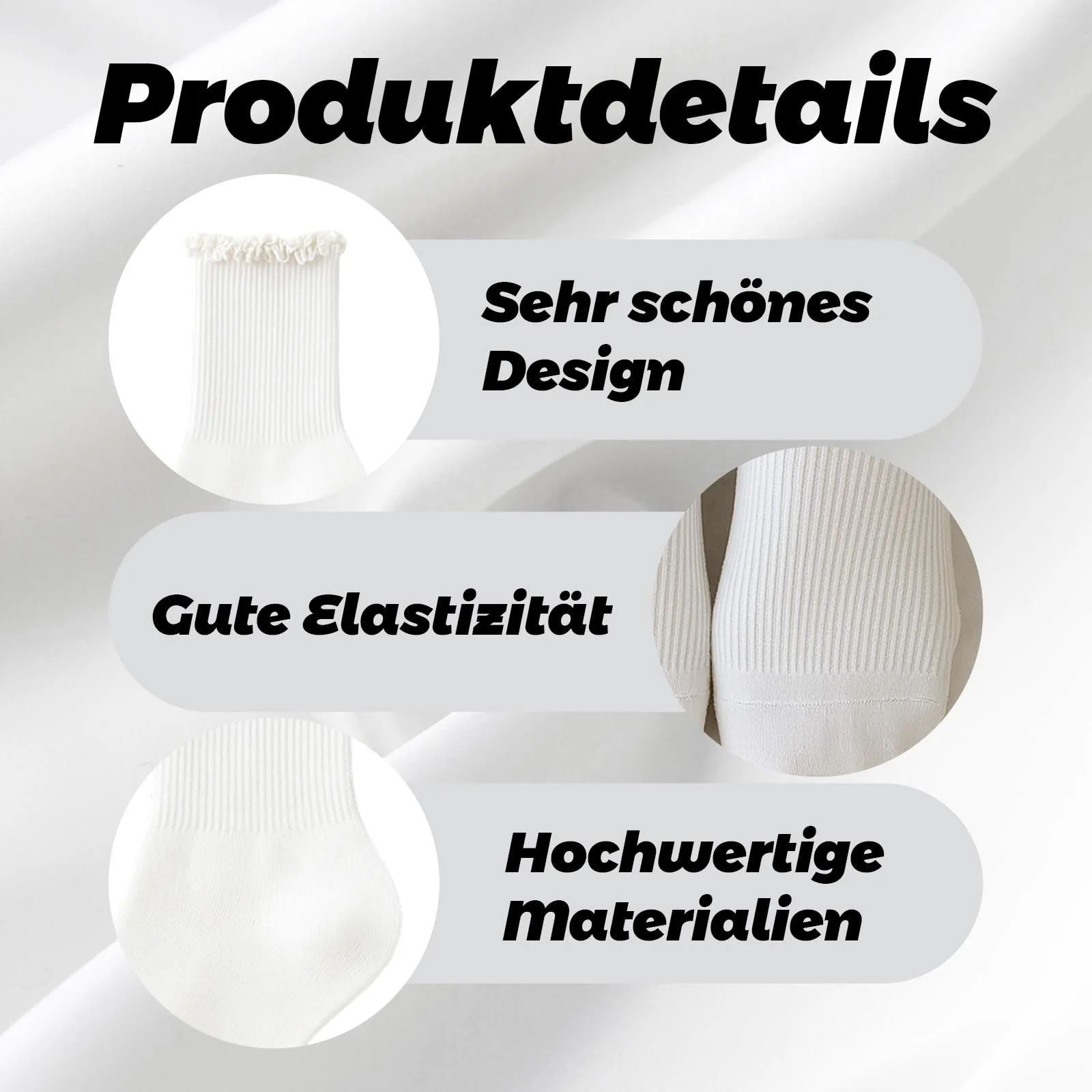 Женские носки с рюшами, фото №1