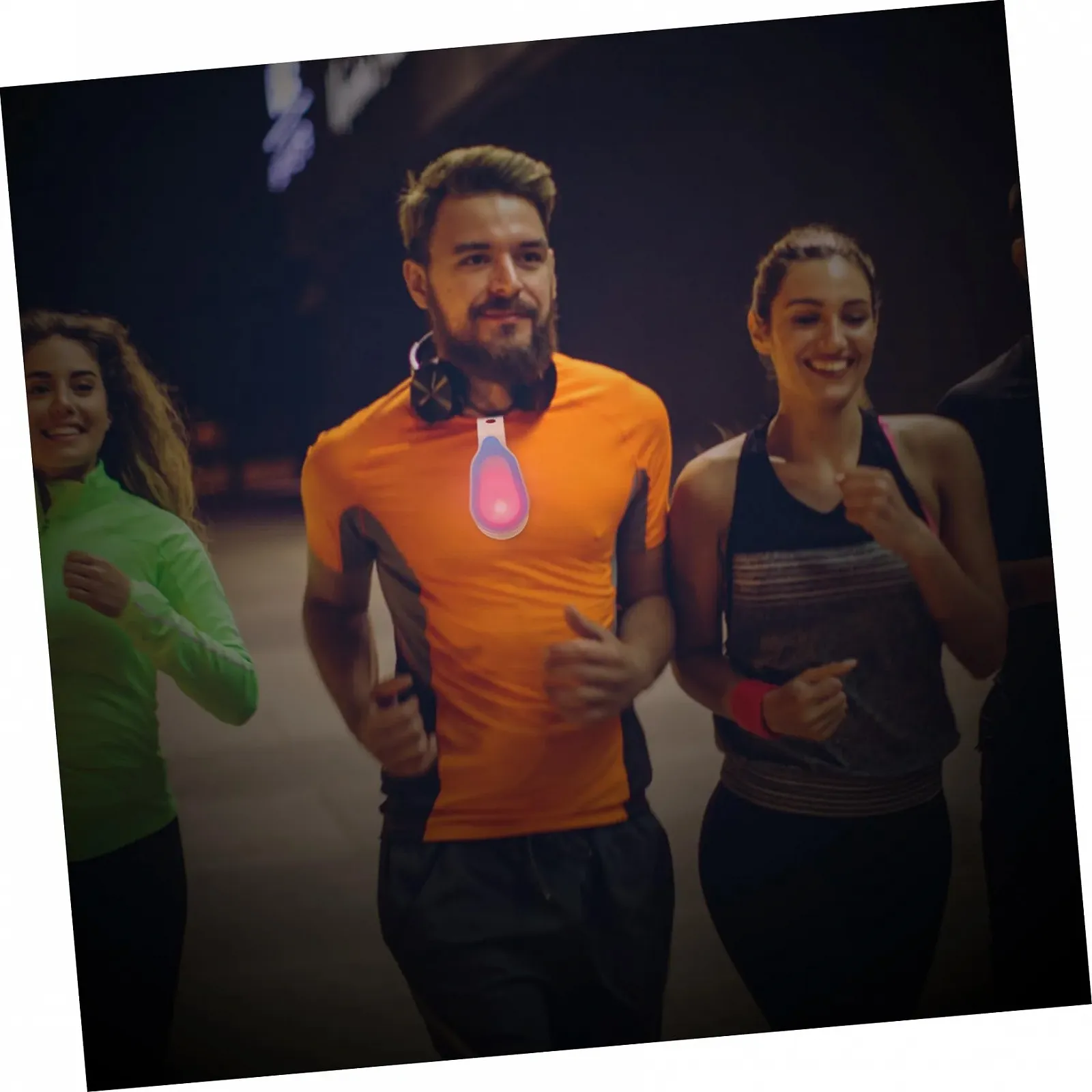 Фонарик Kisangel с клипсой, 2 шт, ночной, для бега, светоотражающий, LED, фото №3