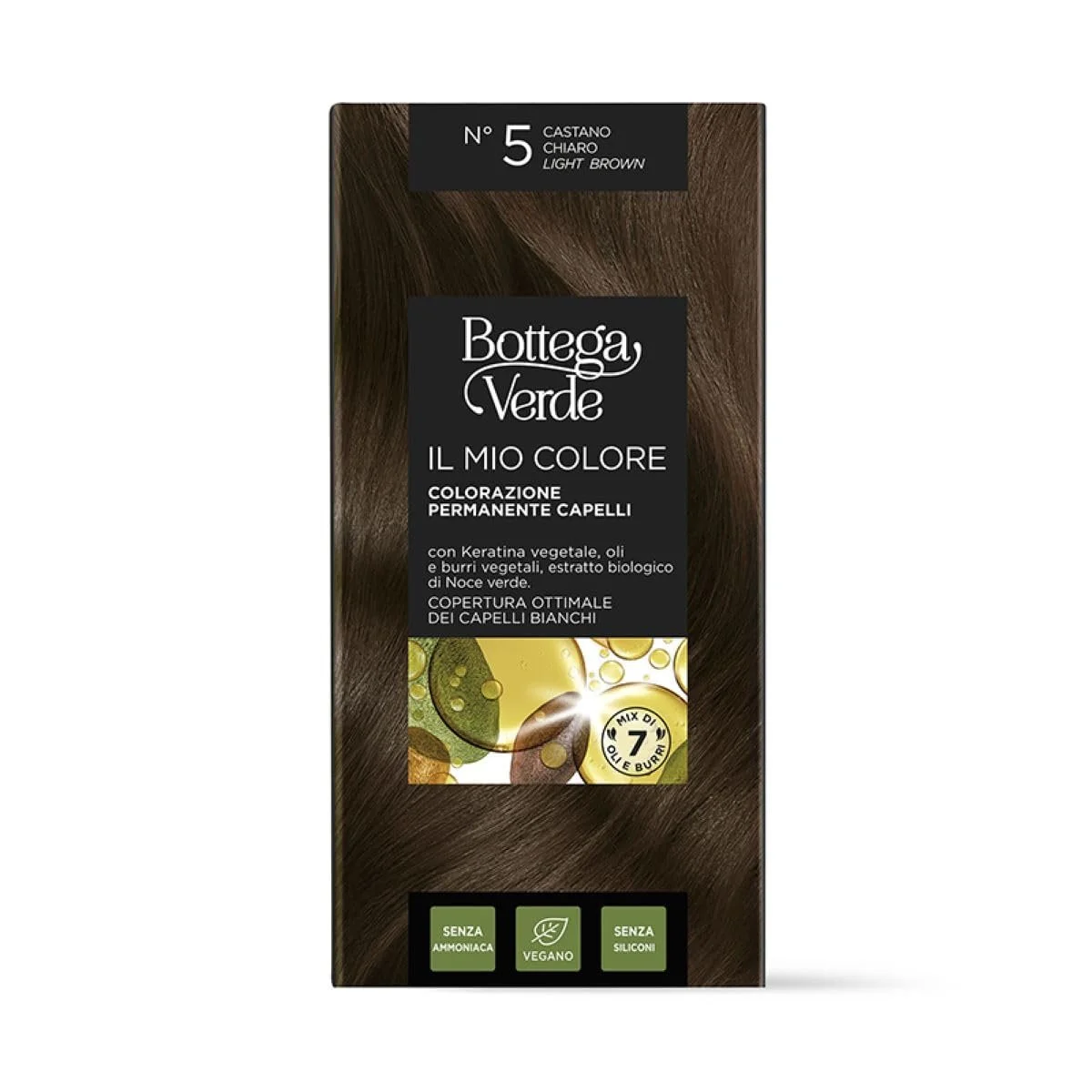 Фарба для волосся Bottega Verde MY COLOUR Світло-коричневий № 5, фото №1 Фарба для волосся Bottega Verde MY COLOUR Світло-коричневий № 5, фото №1