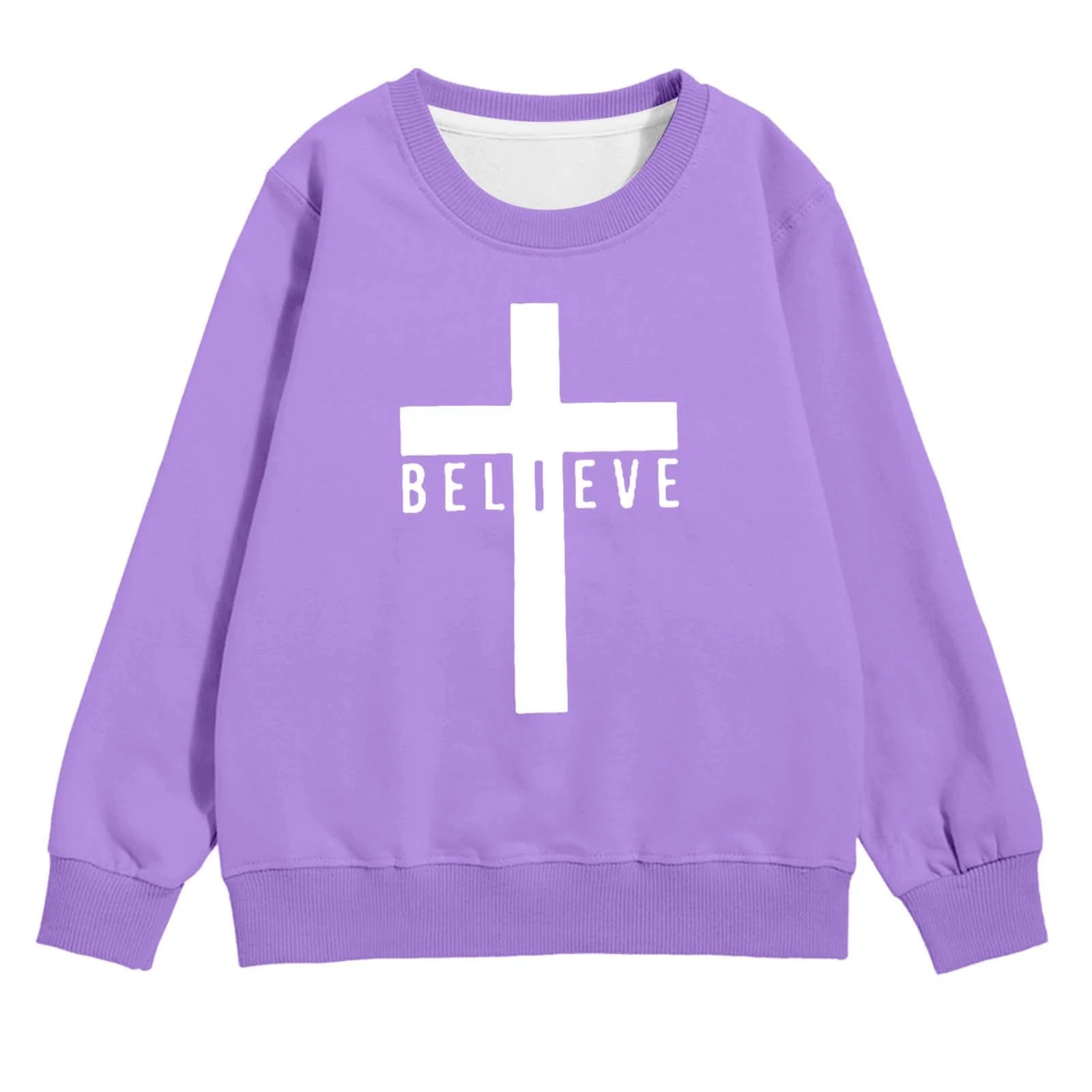 Пуловер для мальчиков 140 - Толстовки и свитшоты для девочек для зимних видов спорта Мягкий принт Пуловер с круглым вырезом для малышей и детей, фото №1