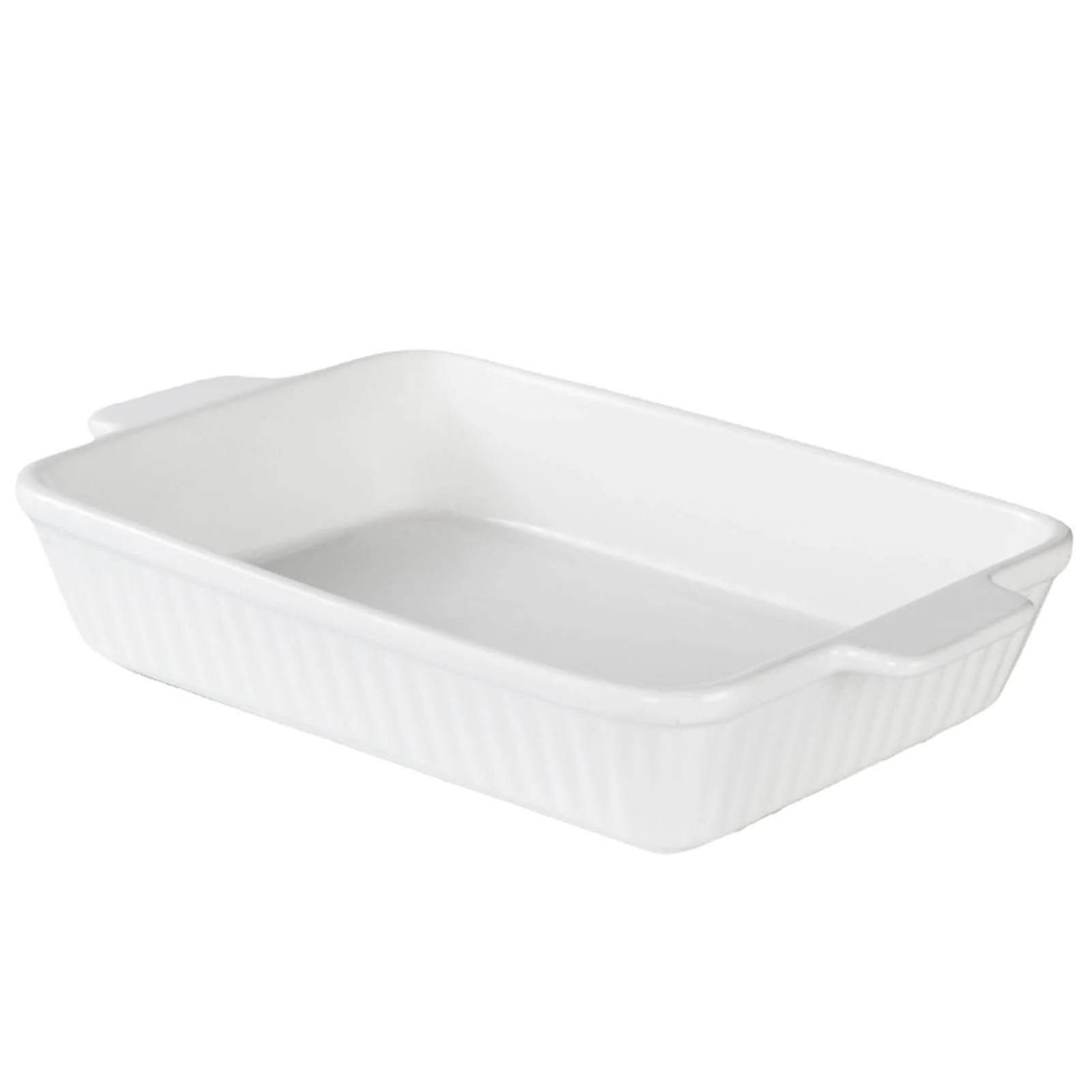 Форма для запекания Керамическая Большая с ручкой Белая, фото №1 Форма для запекания Керамическая Большая с ручкой Белая, фото №1