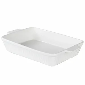 Форма для запекания Керамическая Большая с ручкой Белая - Фото 1
