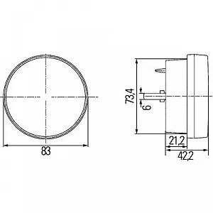 Дневной ходовой огонь HELLA 2PT 980 691-601 для обеих сторон synthetic.ua - Фото 1