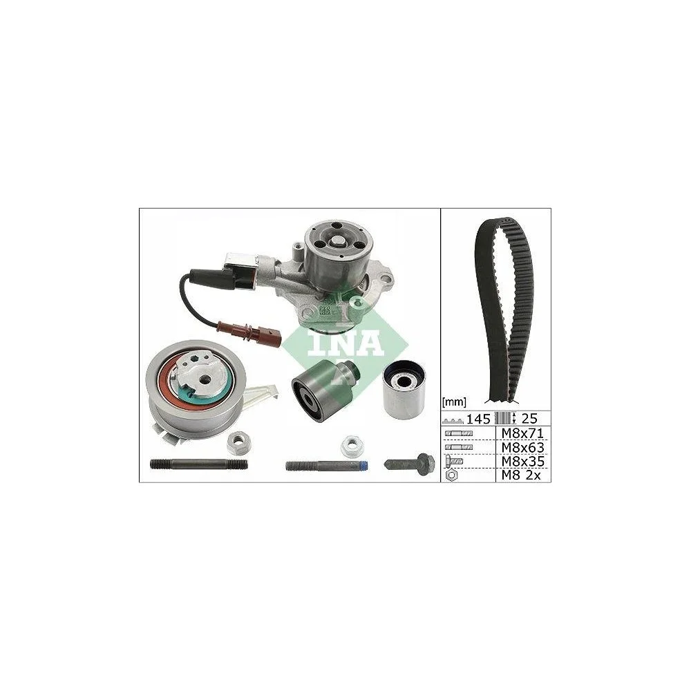 Водяний насос + комплект ременя ГРМ Schaeffler INA 530 0650 30 для AUDI SEAT SKODA VW, фото №1 Водяний насос + комплект ременя ГРМ Schaeffler INA 530 0650 30 для AUDI SEAT SKODA VW, фото №1