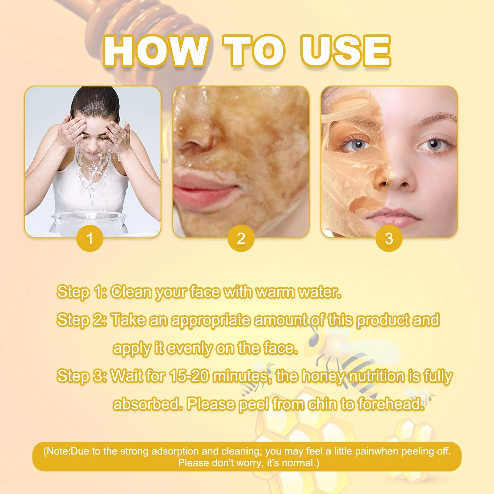 Маска-плівка для обличчя Мед Колаген 60 г (2 шт.) для підтяжки обличчя, фото №7