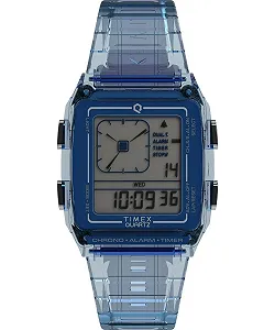 Цифровий Годинник Timex Unisex Lca, синій, вінтажний - Фото 1