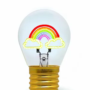 Настільна лампа Legami Bulbs Fiction У формі лампочки Акумуляторна 6.8 x 10.3 см Веселка synthetic.ua - Фото 1