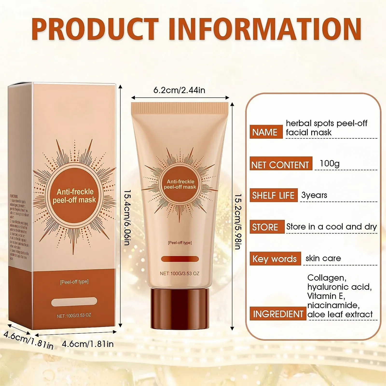 Маска-плівка для обличчя для освітлення та видалення плям paro-wu, фото №7