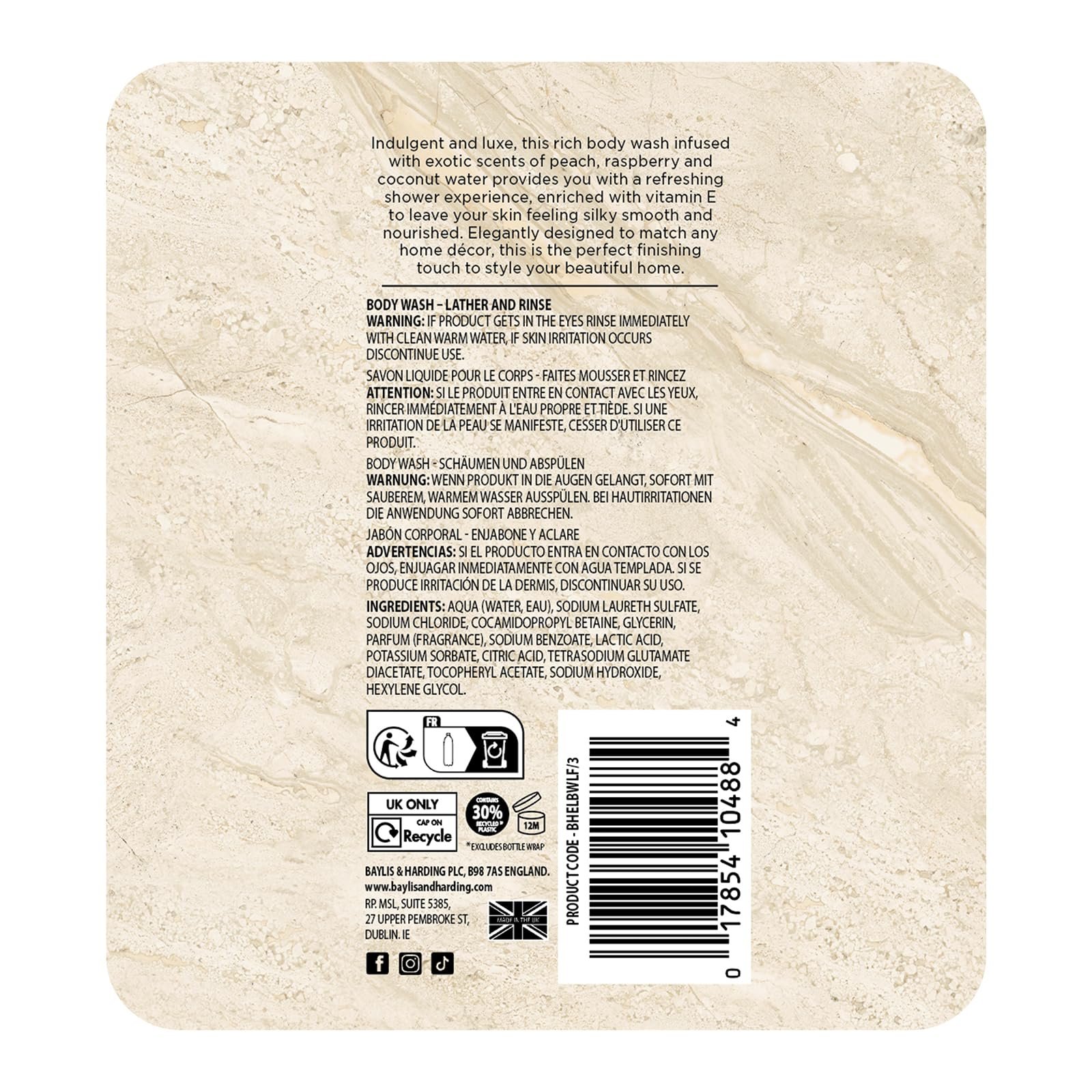 Гель для душа Baylis & Harding Elements Luxury Pink Blossom Lotus Flower 500 мл (упаковка из 4 шт.), веганский, фото №6 Гель для душа Baylis & Harding Elements Luxury Pink Blossom Lotus Flower 500 мл (упаковка из 4 шт.), веганский, фото №6