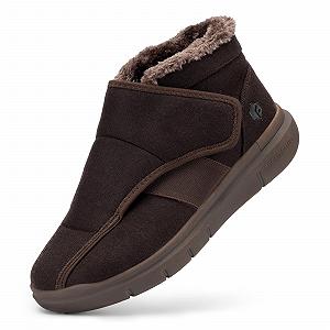 Чоботи FitVille Extra Wide Shoes для чоловіків Зимові з теплим покриттям і застібкою на липучці - Фото 1