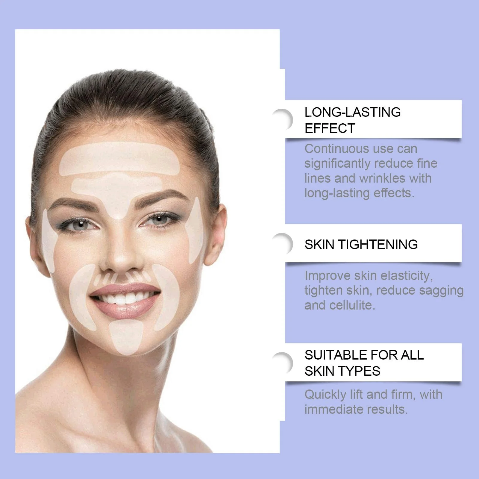 Смужки для видалення зморшок на обличчі 32 штуки Силіконові наклейки проти зморшок, фото №2 Смужки для видалення зморшок на обличчі 32 штуки Силіконові наклейки проти зморшок, фото №2