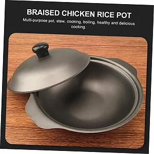 Кастрюля Lurrose чугунная маленькая с крышкой для индукции synthetic.ua - Фото 1