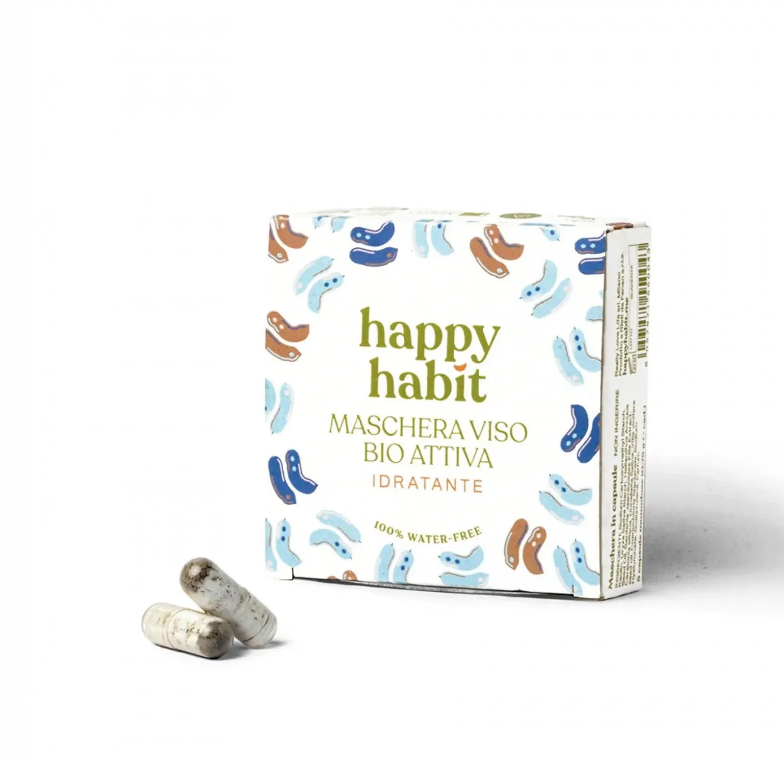 Маска для обличчя порошкова Happy Habit Organic Active зволожуюча, 5 веганських капсул, фото №1