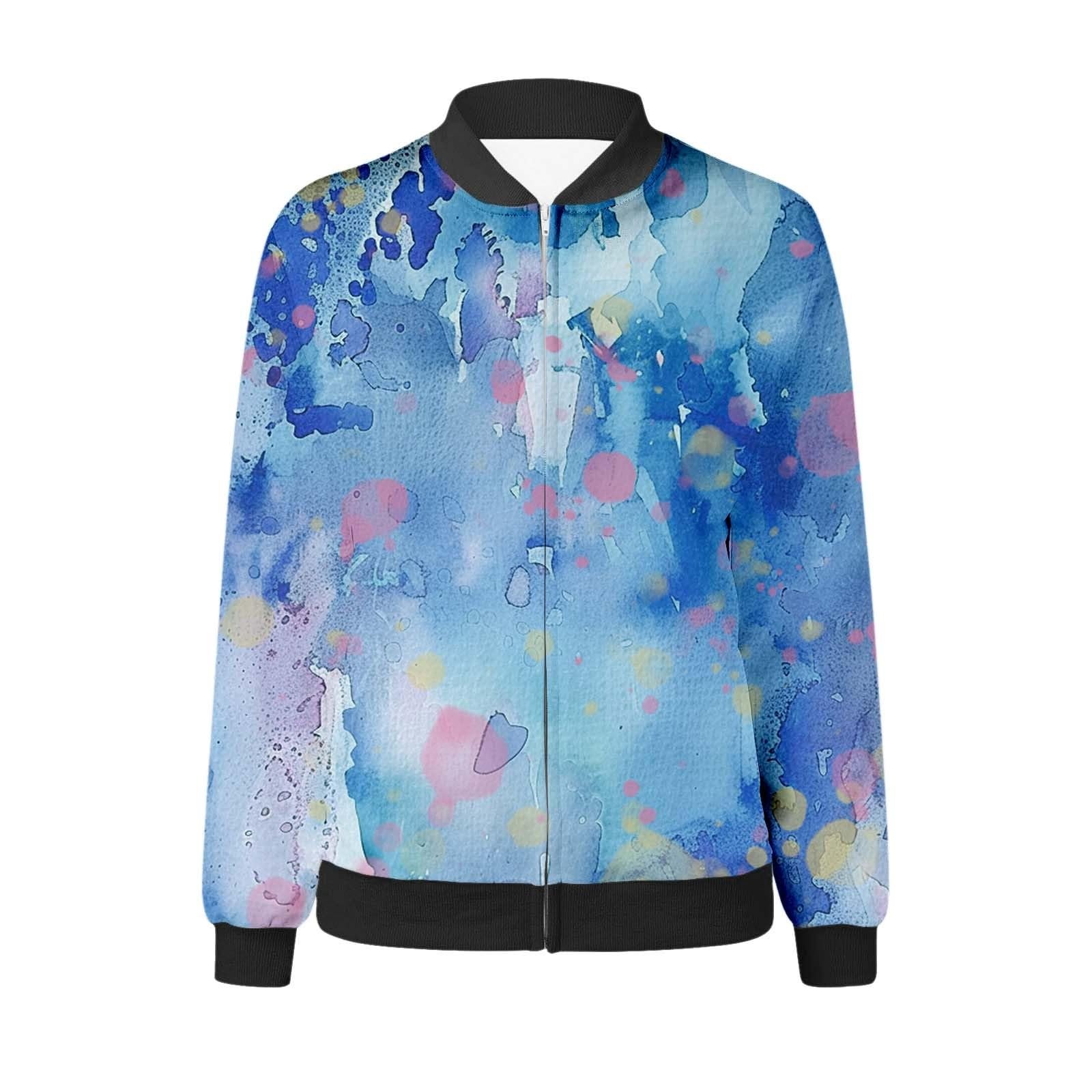 Женская Куртка-Бомбер Элегантная Летняя Модная Короткая Цветочная Переходная Винтажная Блузон, фото №4 Женская Куртка-Бомбер Элегантная Летняя Модная Короткая Цветочная Переходная Винтажная Блузон, фото №4