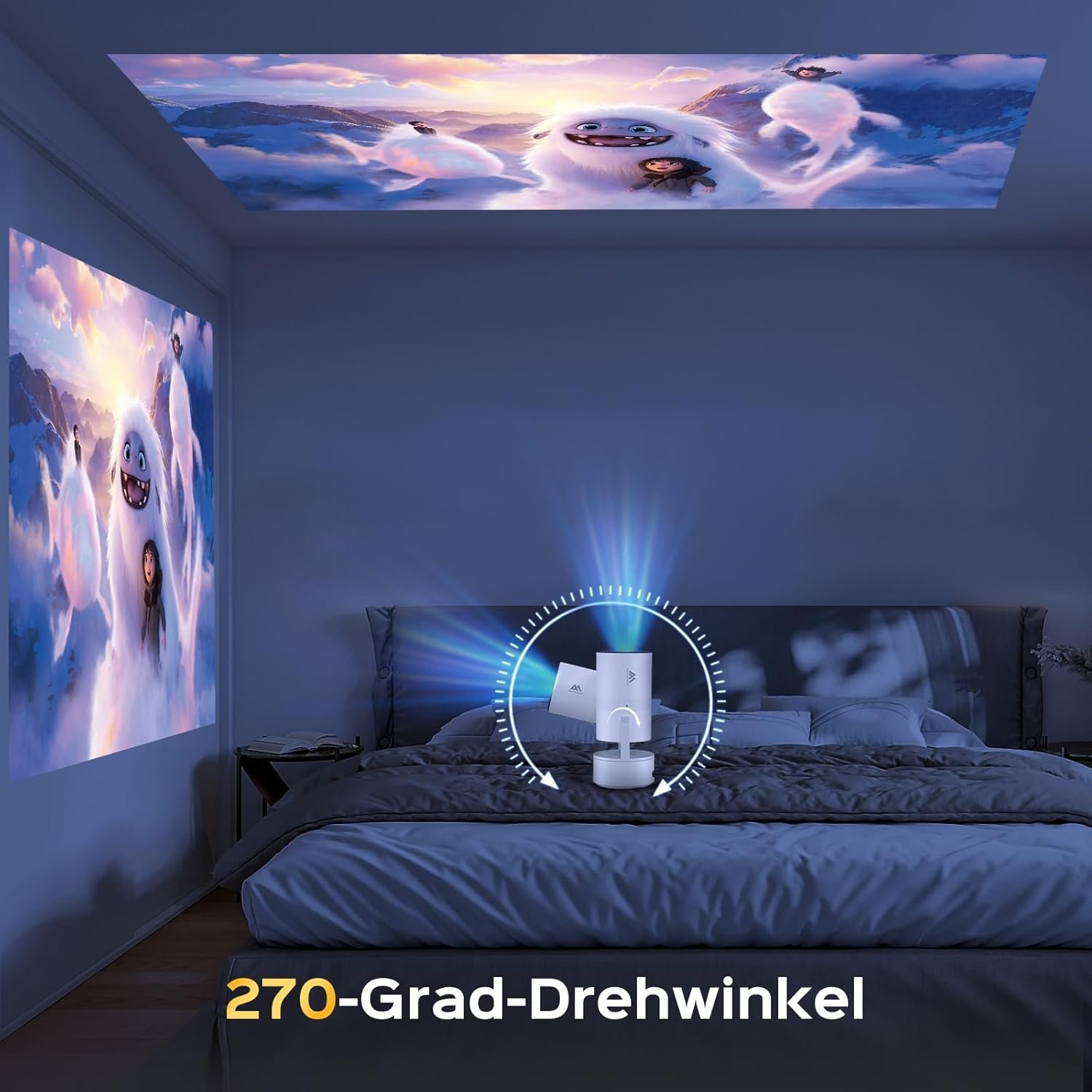 Проектор AUBOR MENTECH X3 4K Wi-Fi Bluetooth Android 11, фото №7