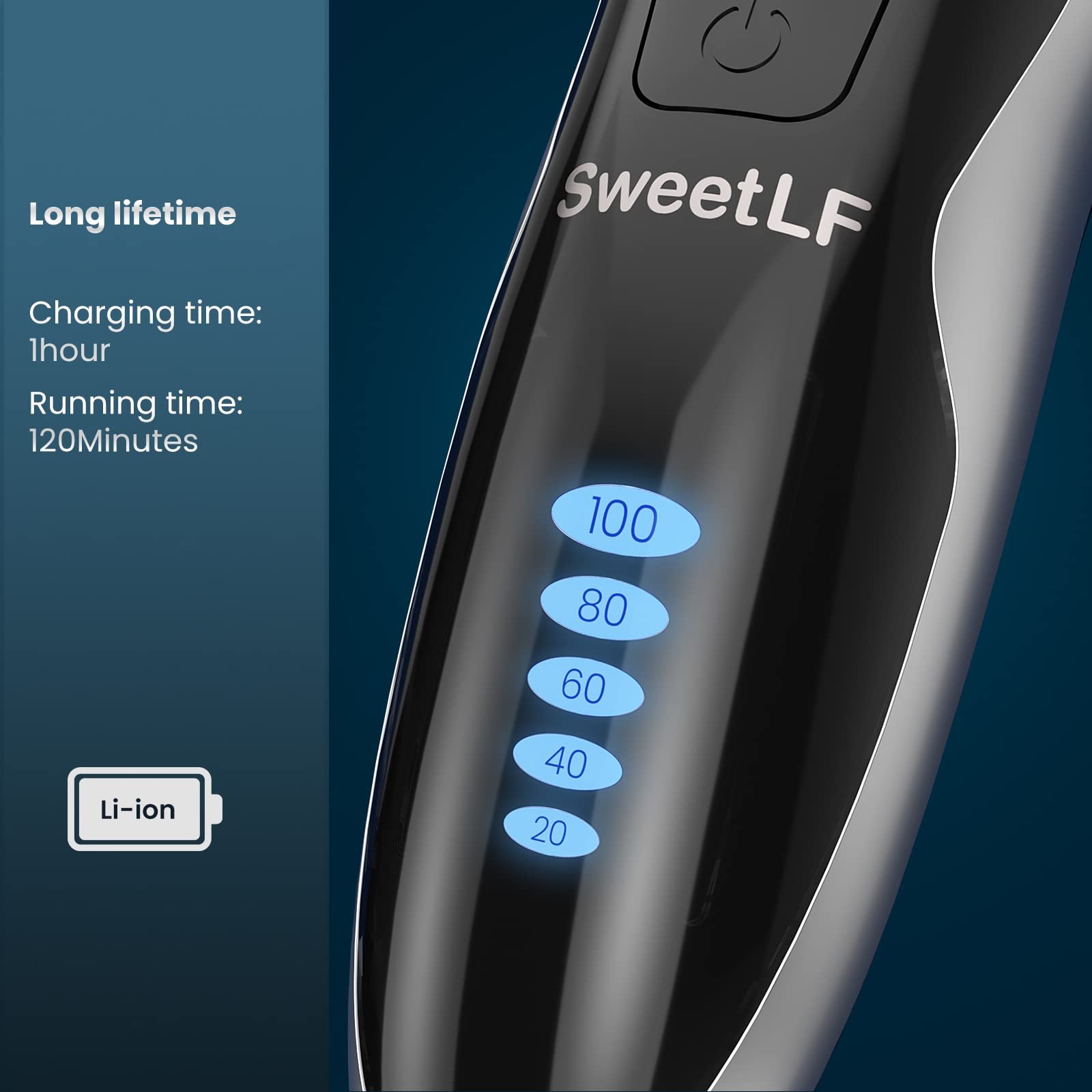 Электробритва SweetLF Wet & Dry 4D с LED-дисплеем IPX7 водонепроницаемая с триммером и 3 лезвиями, фото №5