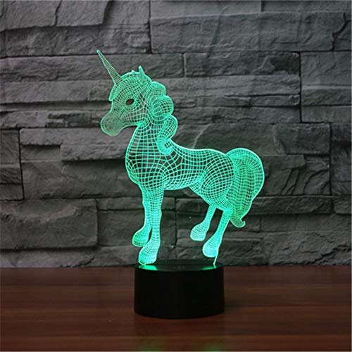 Иллюзионная ночная лампа Comiwe Unicorn (D) LED 16 цветов с пультом дистанционного управления, фото №2