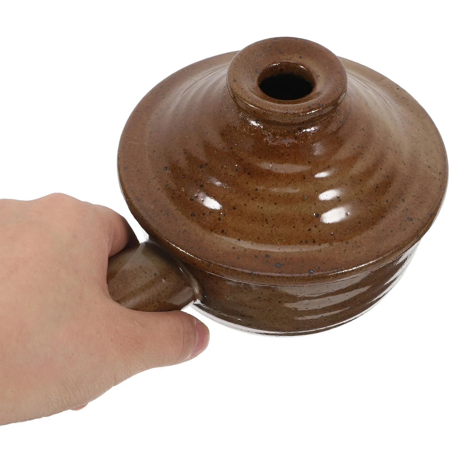 Кастрюля LALAFINA керамическая с крышкой антипригарная жаростойкая с одной ручкой для супа и запеканок для микроволновой печи, фото №9