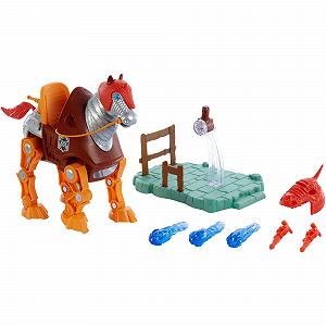 Фигурка Masters of the Universe Origins Stridor с роботом-лошадью, пусковой установкой и 3 плазменными бластерами, с подставкой, 18 см - Фото 1