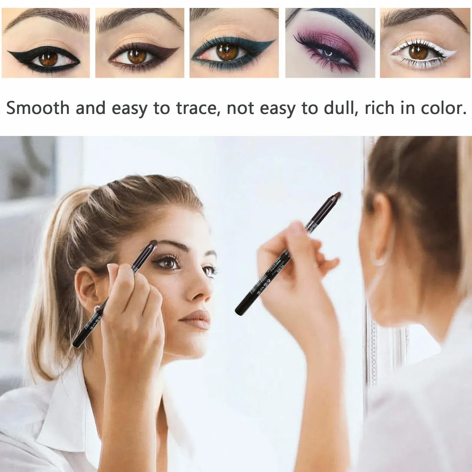 Карандаш для глаз 5 цветов Водонепроницаемый неоновый, фото №4