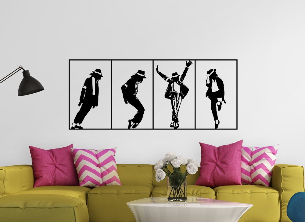 Настінна наклейка Grandora Michael Jackson Чорна 140 x 58 см, фото №2