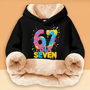 Худі Meme Six Seven 67 Y2K Плюшевий synthetic.ua - Фото 1