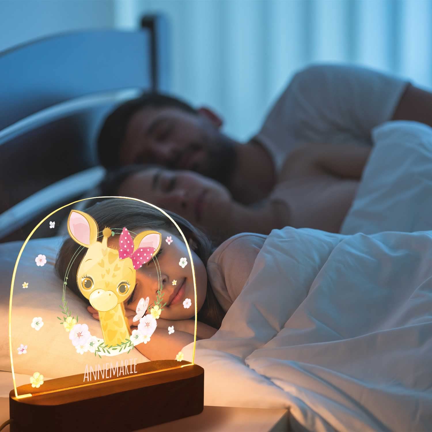 Нічник GRAVURZEILE Personalised для дітей LED Квітковий вінок Індивідуальний з ім'ям, фото №6 Нічник GRAVURZEILE Personalised для дітей LED Квітковий вінок Індивідуальний з ім'ям, фото №6