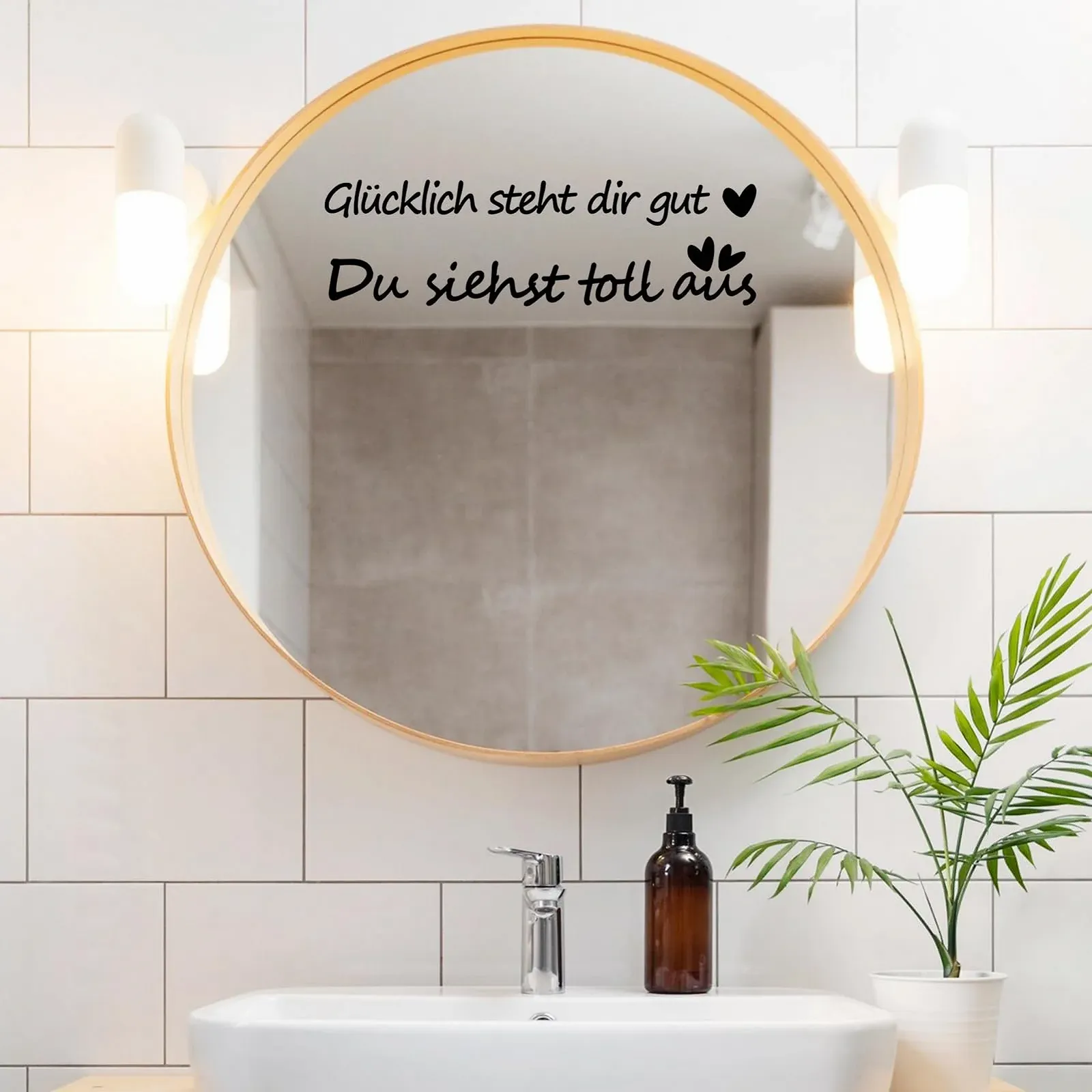 Наклейки на дзеркало Мотиваційні написи 2 шт. Водонепроникні, фото №6