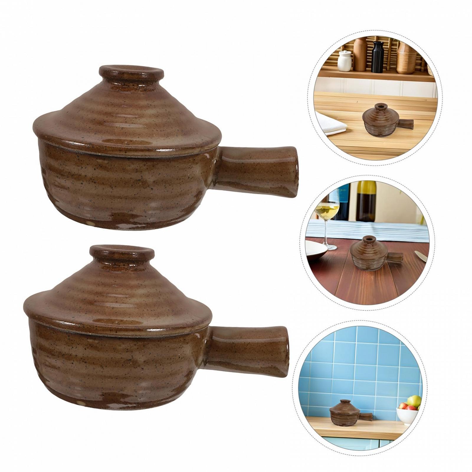 Набір кастрюль для запікання Cabilock керамічних з ручками та кришками 2 шт., фото №8