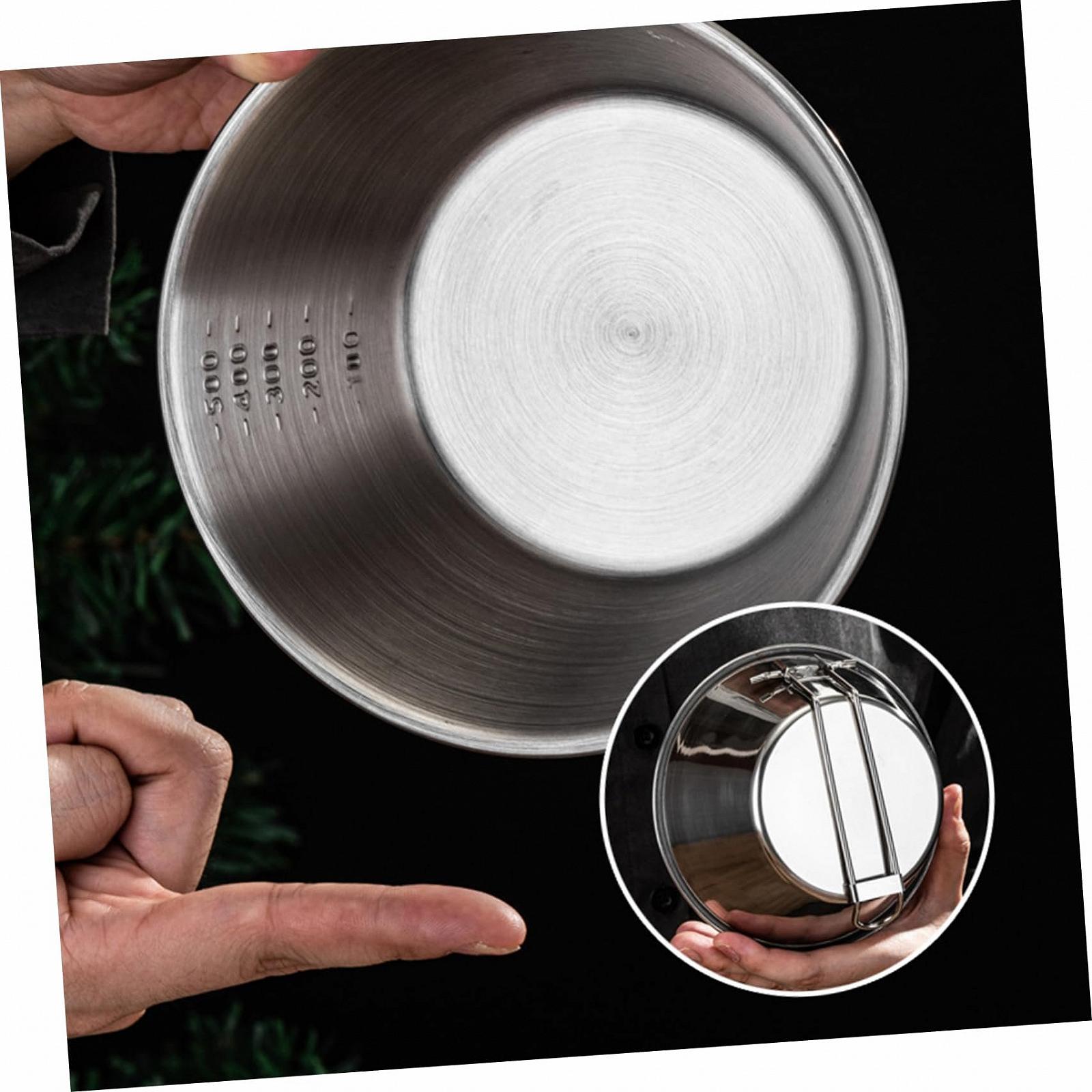 Миска Amosfun для кемпинга, 3 шт., из нержавеющей стали, фото №7