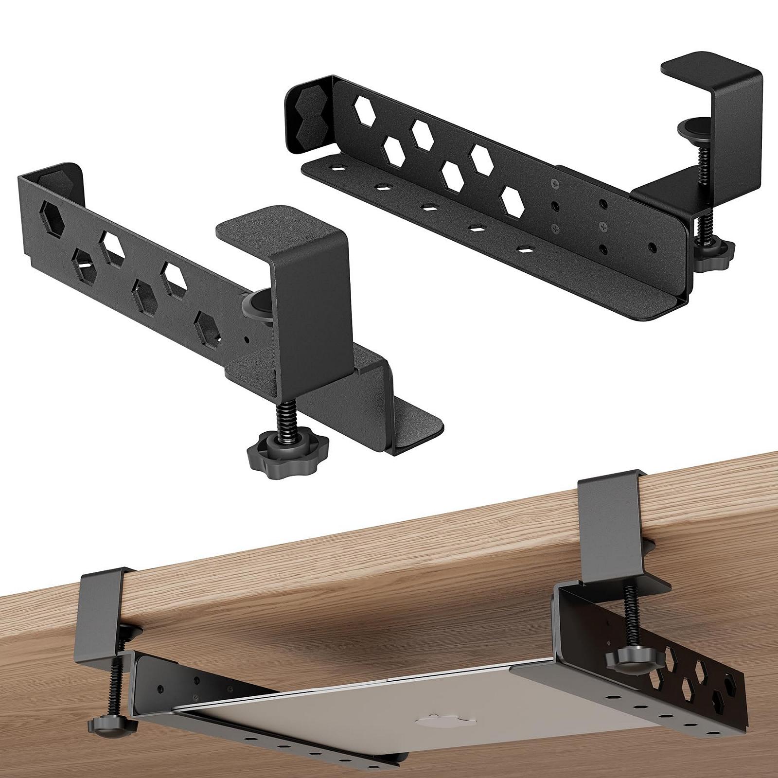 Регульований кронштейн під стіл з затискачем - не потребує свердління - сталева, фото №1