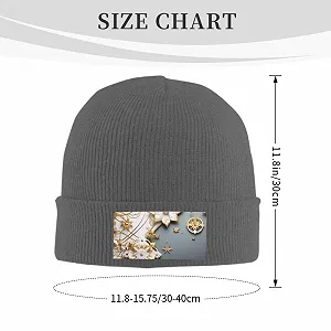 Шапка-бини с Рамаданским фоном для женщин Вязаная зимняя теплая Slouchy synthetic.ua - Фото 1