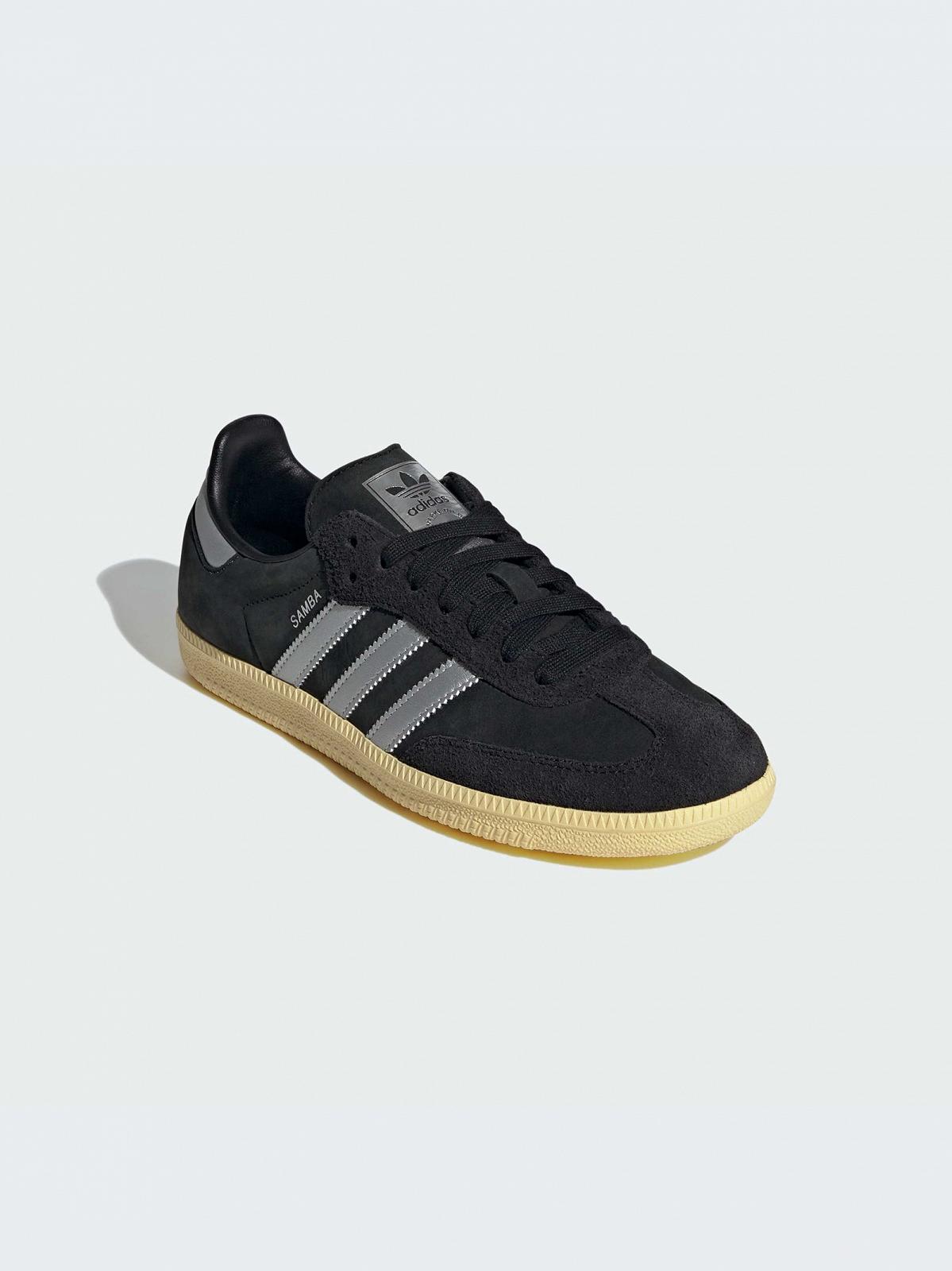 Кроссовки adidas Samba OG Core black / Metallic silver / Almost yellow, фото №2