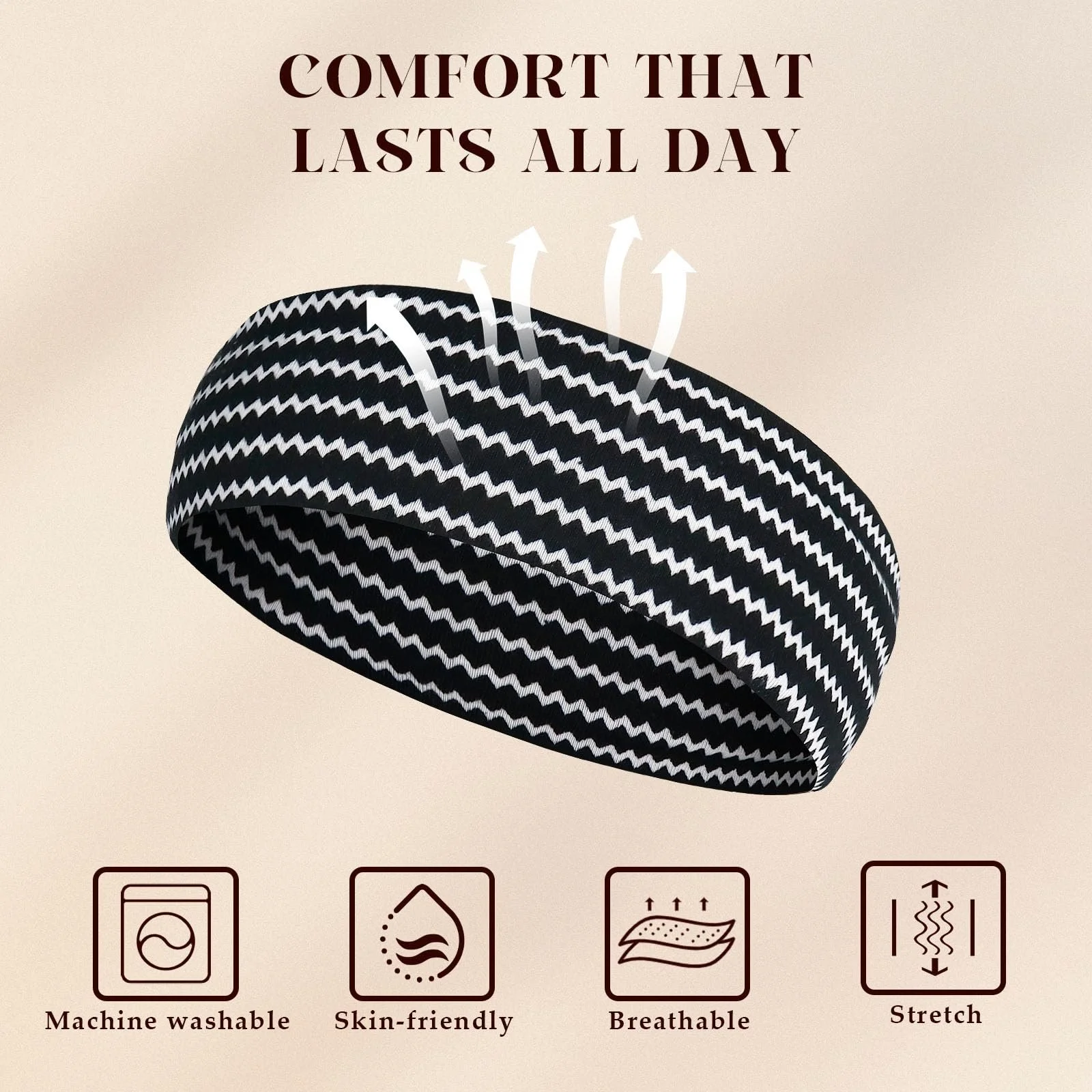 Спортивна пов'язка на голову Жіноча Тонка, фото №4