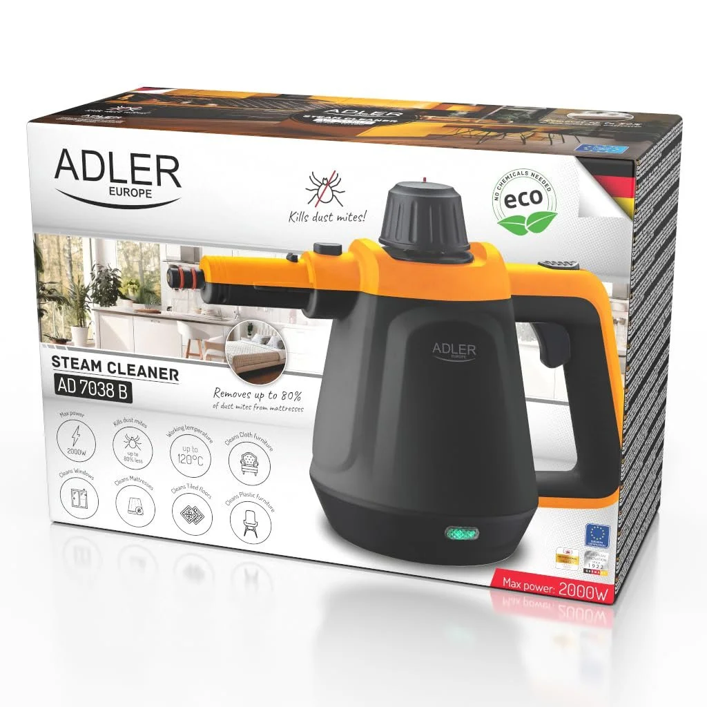 Набір ручного пароочисника Adler 13 насадок 3.5 бар 120 °C, фото №2