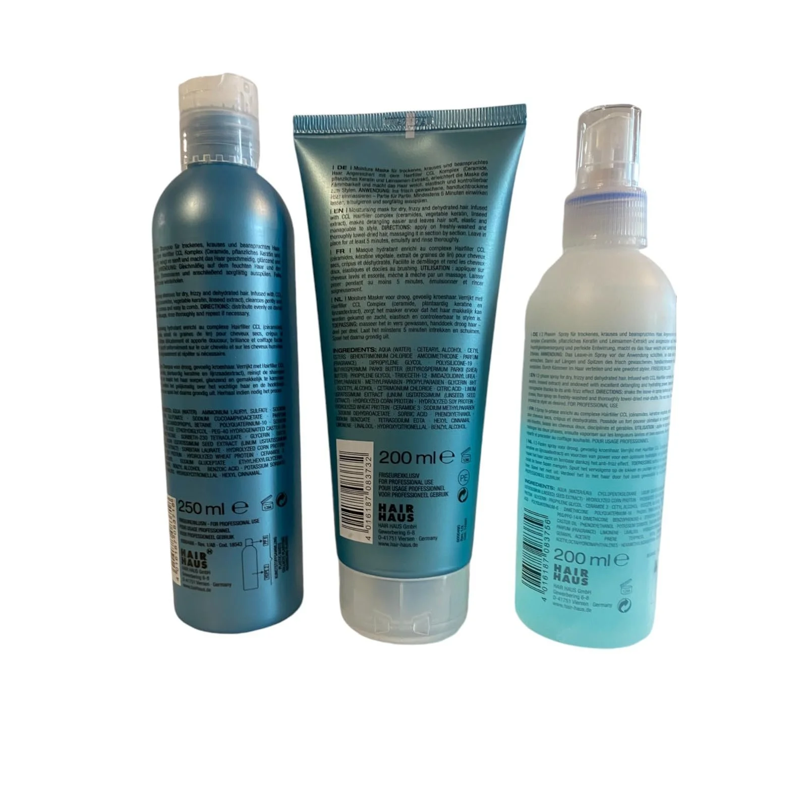 Набір для зволоження: Шампунь SBC 250 мл + Маска 200 мл + Двофазний спрей 200 мл, фото №2