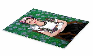 Постер Frida Kahlo Cat Lover Madalena Lobao-Tello 30 x 40 см synthetic.ua - Фото 1