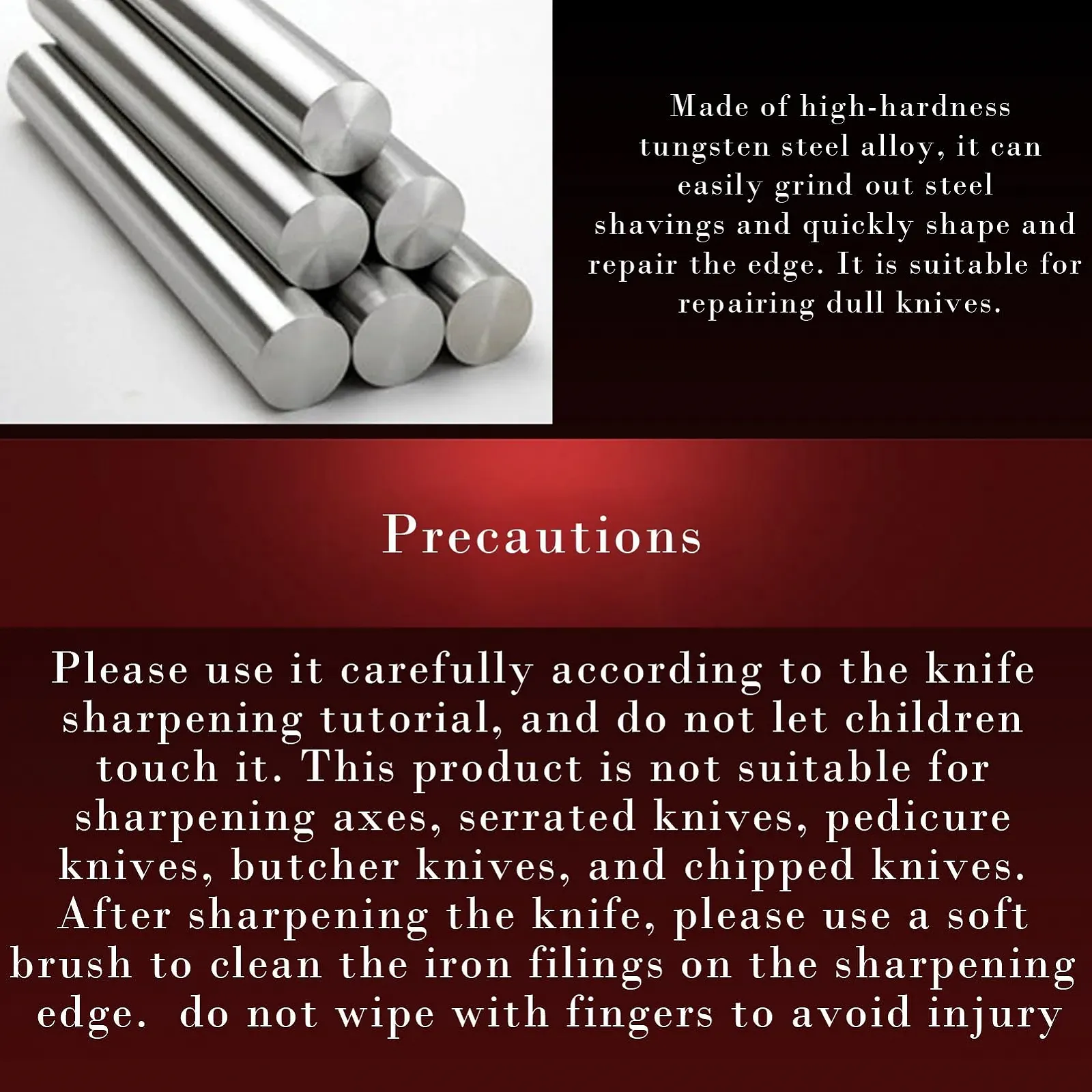 Точилка для ножів ручна компактна вольфрамова сталь ABS, фото №7