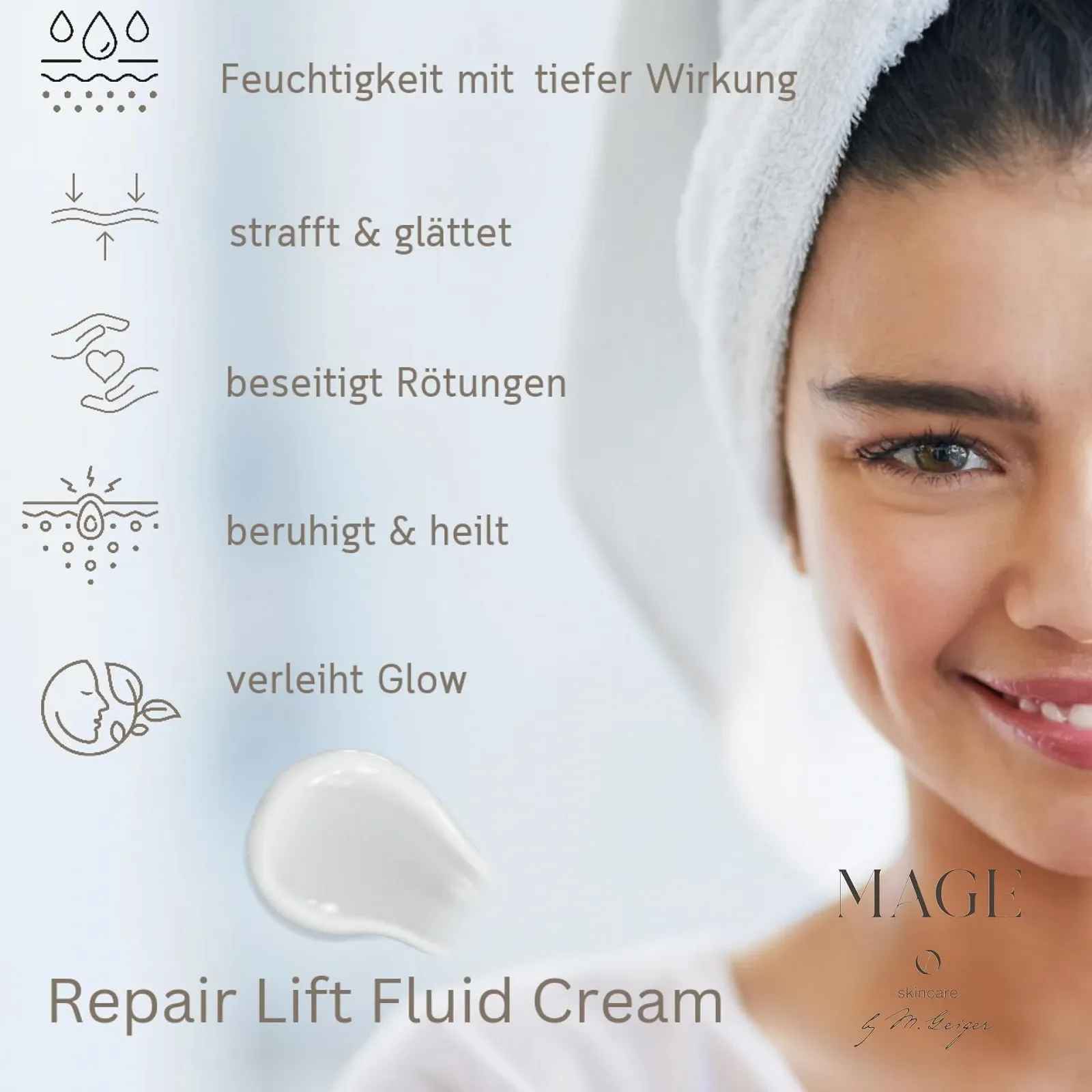 Крем-флюїд MAGE Repair Lift Lifting & Anti-Stress веганський, фото №2