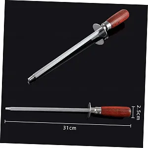 Точило для ножів з дерев’яною ручкою для дому та ресторану synthetic.ua - Фото 1