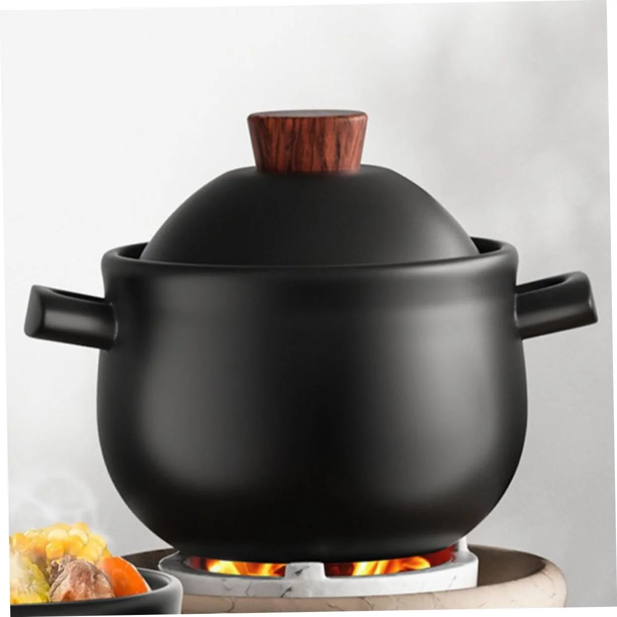 Кастрюля керамическая большая для газовой плиты термостойкая антипригарная, фото №5