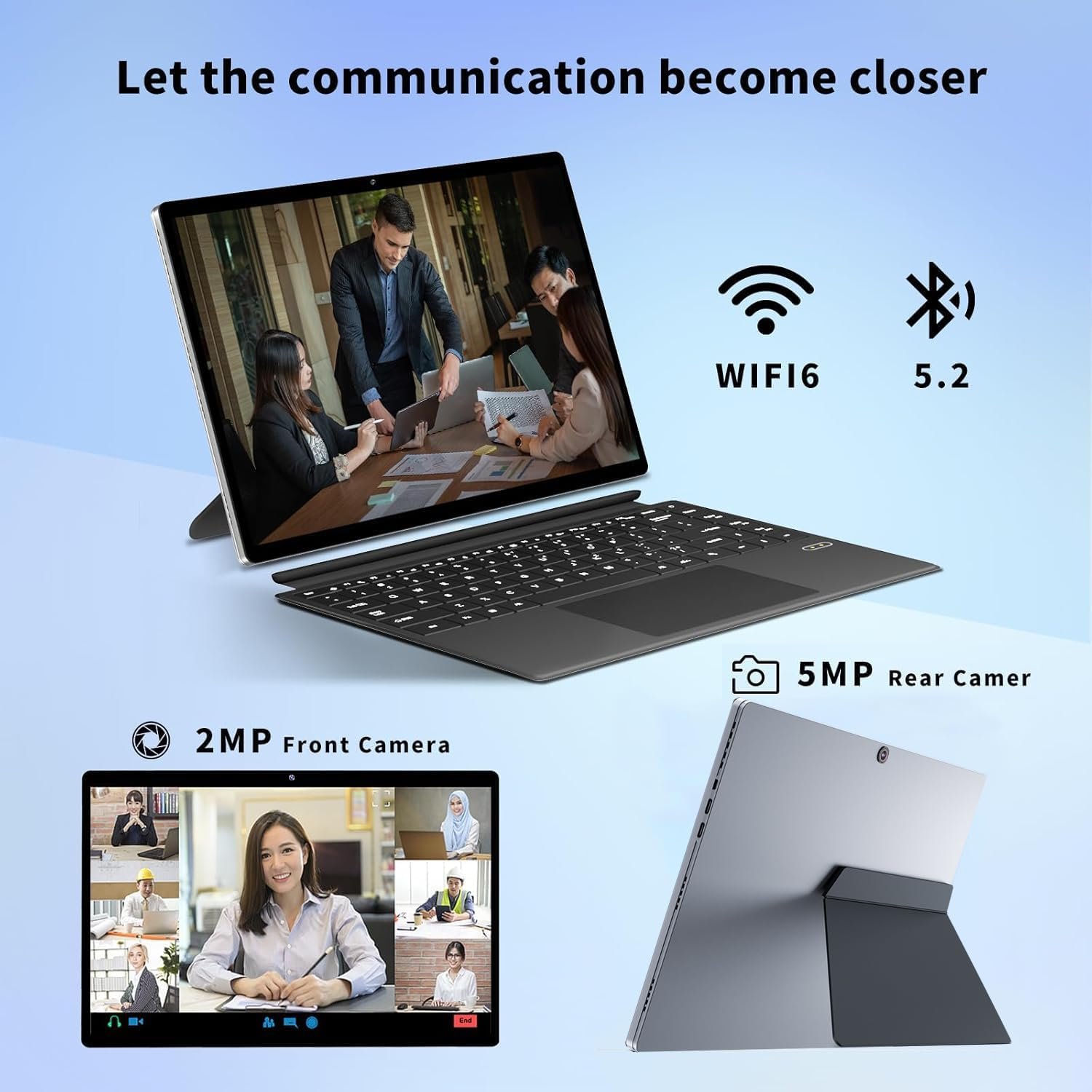Планшет 14" Full HD KUMNOSAL X3 16/512GB 4 ядра Windows 11 Pro 5000 mAh Серый, фото №4