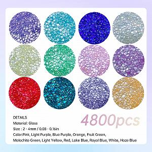 3D Бульбашковые бусины Aurora VEINARDYL, 2-4 мм, 12 цветов synthetic.ua - Фото 1