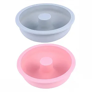 Форма для выпечки пончиков NOLITOY 2 шт. силиконовая гибкая антипригарная многоразовая Голубая и розовая - Фото 1